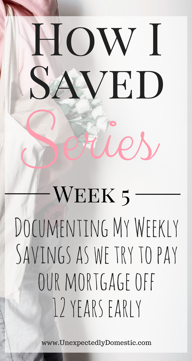 How I Saved Week 5 - Unexpectedly Domestic