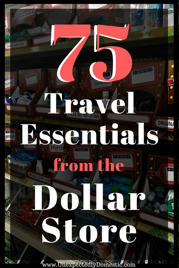 dollar store travel items