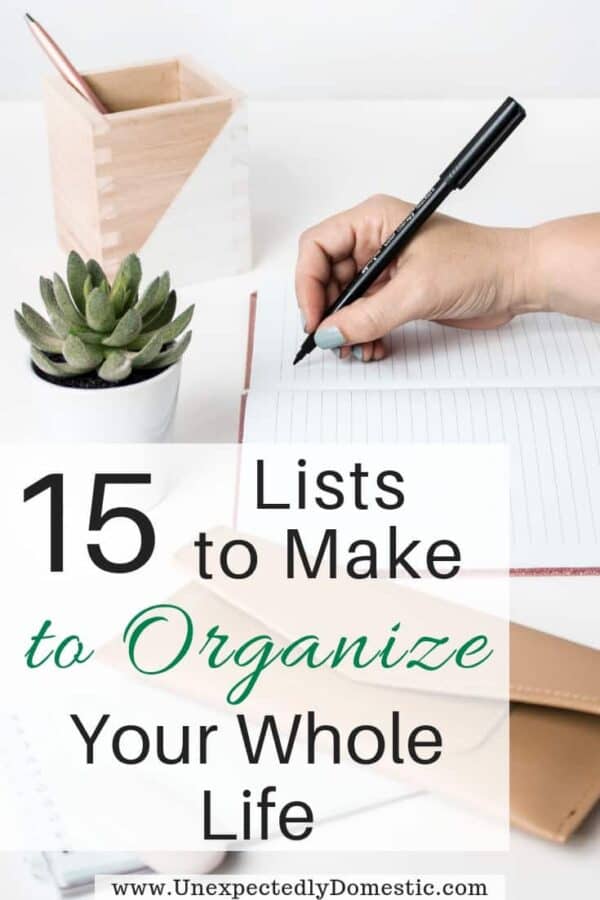 How to Organize Your Life With a Notebook: 15 Lists to Make to Stay On ...