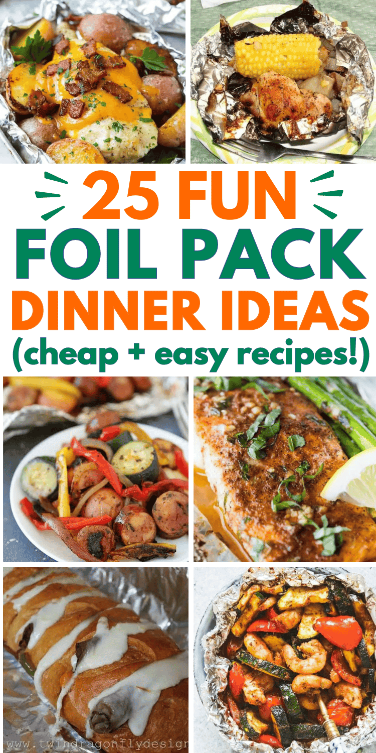 Foil packets for the grill are the easiest way to do summer outdoor cooking. You can create hot weather dinner ideas quick and easy with these simple bbq meals. Try foil packets for camping too! From potato and chicken foil packets to veggie, steak, seafood and hamburger hobo dinner foil packets, they’re easy healthy summer meals for the bbq grill. Serve tin foil dinners at your backyard BBQ as grill meals or try make ahead foil packet meals for campfire cooking. Foil packets for the oven too!