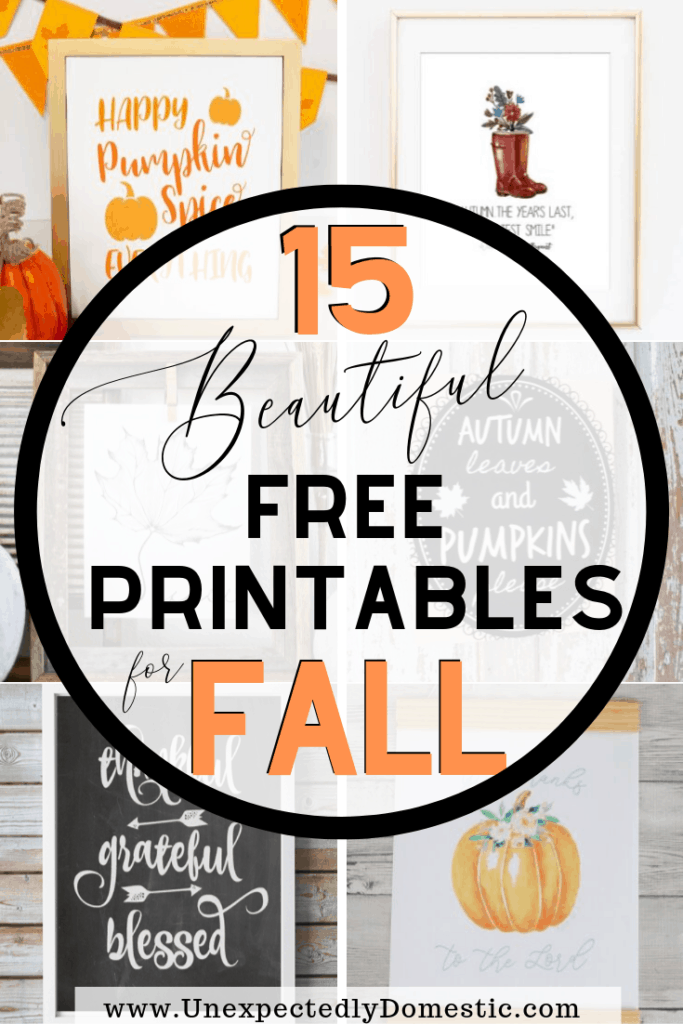 15 Beautiful Free Fall Printables - Decorating for Fall on a Budget!