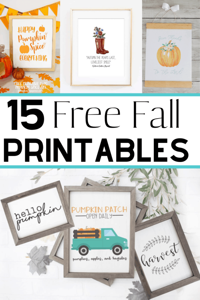 15 Beautiful Free Fall Printables - Decorating for Fall on a Budget!