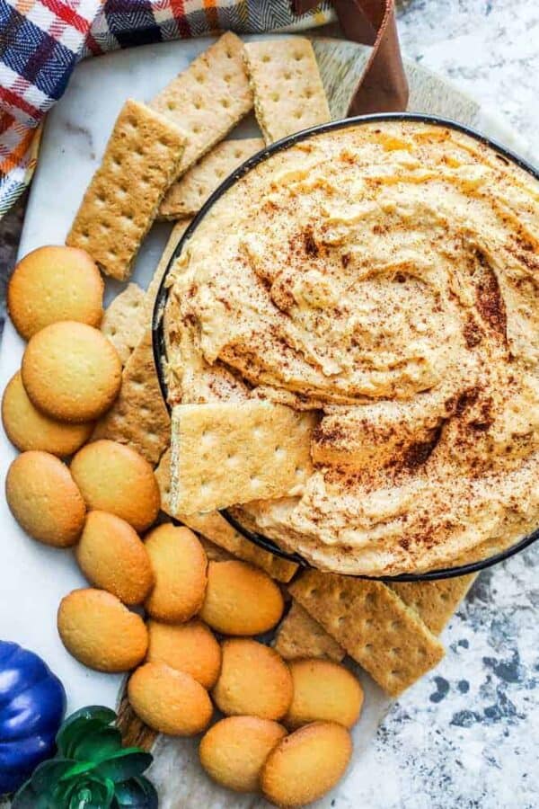 55 Easy Halloween Party Food Ideas That Everyone Will Love   Easy Pumpkin Cheesecake Dip Recipe 1 600x900 