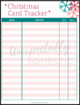 Christmas Card Tracker - Free Holiday Printables!