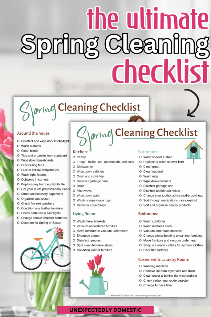 Simple Spring Cleaning Checklist (+ FREE printable to keep you on track!)