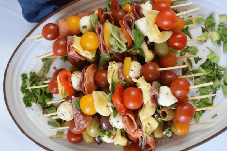 41+ Easy Skewer Appetizers for a Party (fun food on a stick ideas!)