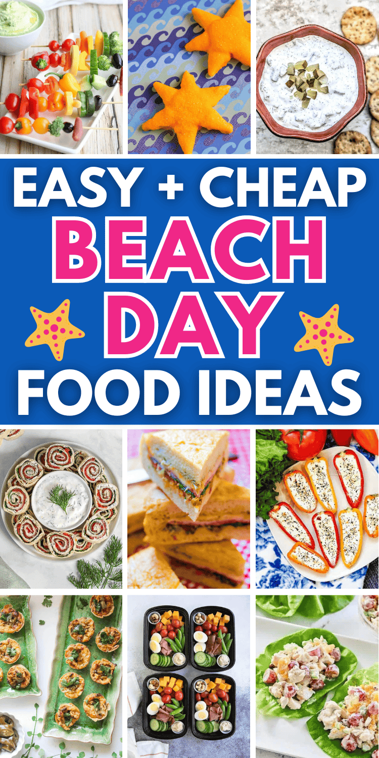 Best beach trip snacks! Easy beach day food ideas and fun picnic lunch and snack ideas for summer. The best beach snacks summer, food for beach trip snacks ideas, beach snacks ideas families, beach day food ideas easy recipes, beach snacks for adults, beach snacks for kids, beach picnic food ideas simple, easy beach lunch ideas families, pool snacks, boat snacks, beach meals vacation ideas, beach snacks aesthetic, snacks to take to the beach, summer snacks, poolside snacks, summer finger foods.