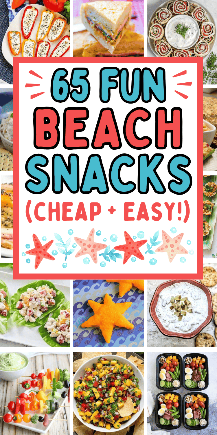 Best beach trip snacks! Easy beach day food ideas and fun picnic lunch and snack ideas for summer. The best beach snacks summer, food for beach trip snacks ideas, beach snacks ideas families, beach day food ideas easy recipes, beach snacks for adults, beach snacks for kids, beach picnic food ideas simple, easy beach lunch ideas families, pool snacks, boat snacks, beach meals vacation ideas, beach snacks aesthetic, snacks to take to the beach, summer snacks, poolside snacks, summer finger foods.