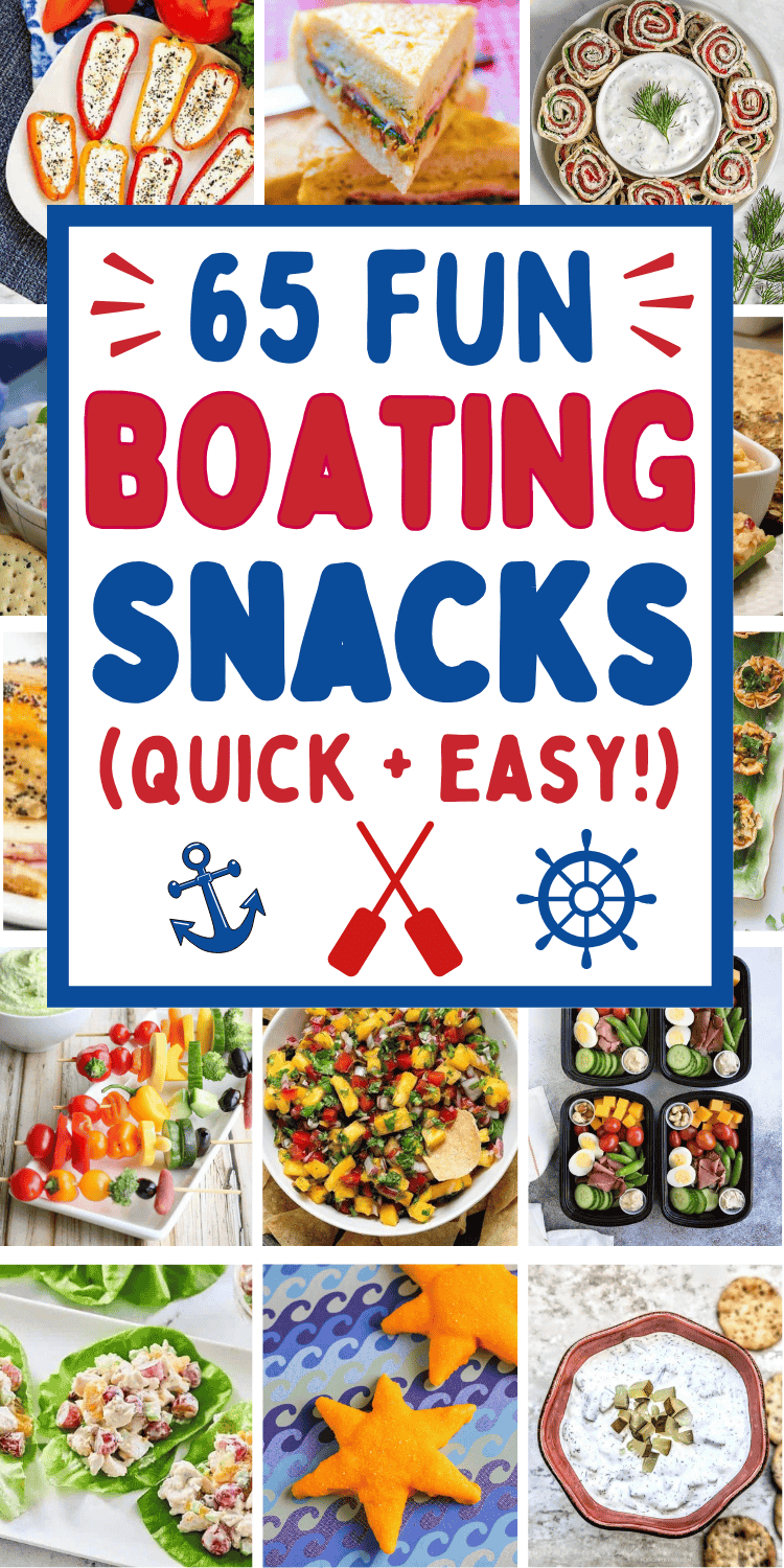 Easy boating food ideas! Fun boat snacks, easy boat meals and the best food to take on the boat. Boat snacks ideas summer, easy boat food ideas, snacks for boating, boating snacks, lake snacks, boating food ideas summer, beach snacks for adults, beach day food, vacation snacks, float trip food, pool snacks, lake house food ideas, easy picnic food, beach snacks ideas families, food for boating day, lunch ideas for the boat, dinner on the boat ideas, good food for boating, boat snacks for adults.