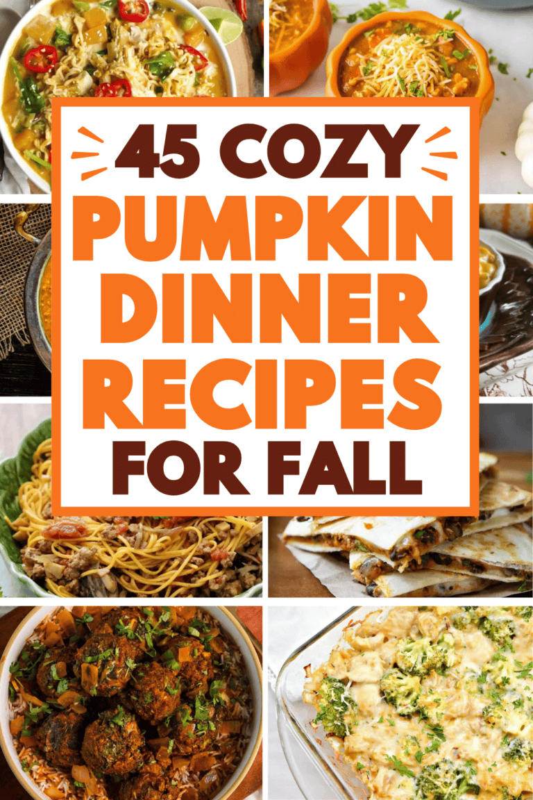 45 Cozy Pumpkin Dinner Recipes for Festive Fall Meals