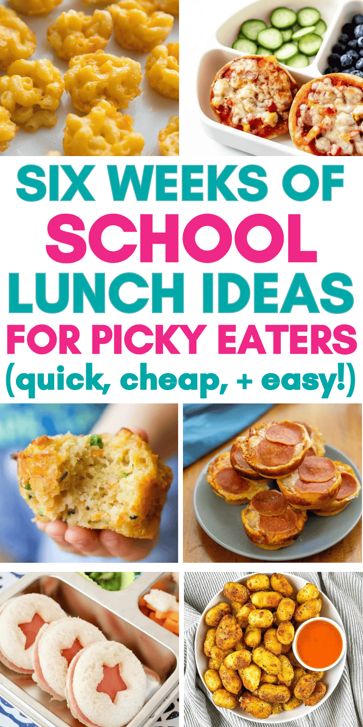 Picky kids lunch ideas for school! This list of creative school lunches includes cute cold make ahead kids lunch recipes for kids for teens. Cheap easy school lunch ideas quick on a budget, school lunch ideas for picky eaters, healthy lunch ideas for school, kids meals not sandwiches, school lunch ideas for kids, school lunch ideas bento, back 2 school lunch ideas for kids picks, school lunch ideas aesthetic, school lunch box ideas for kids picky, school lunch snacks, picky eater lunch easy.