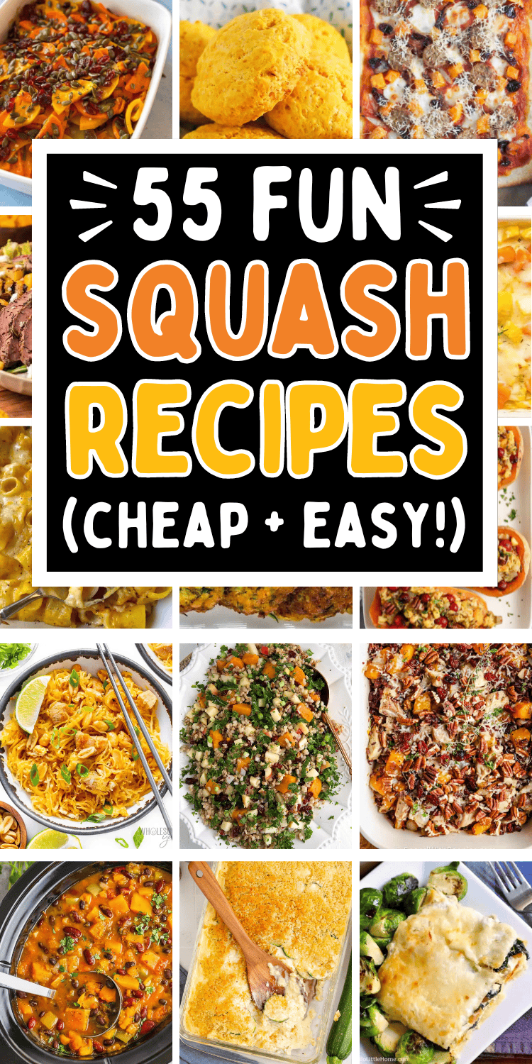 Easy squash recipes! The best quick and healthy spaghetti squash, zucchini, butternut squash and acorn squash recipes. From roasted in the air fryer to baked in oven to crockpot casserole these are easy things to make with squash and zucchini. Perfect for dinner in summer, fall, or for Thanksgiving. Healthy squash sides recipes, fall butternut squash recipes, squash recipes yellow, squash recipes acorn, squash recipes zucchini, dinner ideas squash, stuffed squash recipes, easy vegetarian meals.