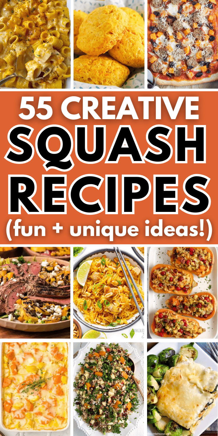 Easy squash recipes! The best quick and healthy spaghetti squash, zucchini, butternut squash and acorn squash recipes. From roasted in the air fryer to baked in oven to crockpot casserole these are easy things to make with squash and zucchini. Perfect for dinner in summer, fall, or for Thanksgiving. Healthy squash sides recipes, fall butternut squash recipes, squash recipes yellow, squash recipes acorn, squash recipes zucchini, dinner ideas squash, stuffed squash recipes, easy vegetarian meals.