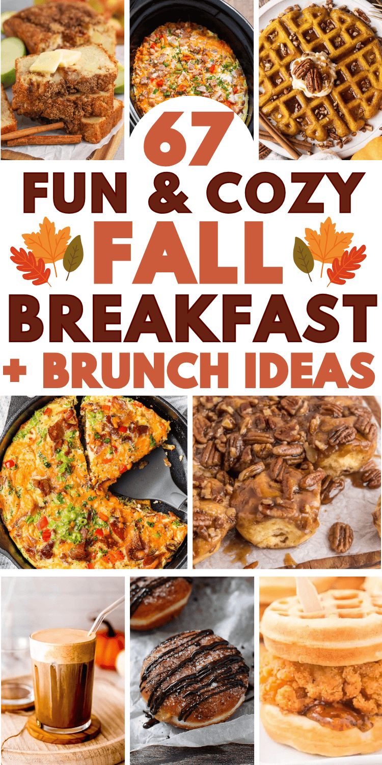 Easy fall breakfast ideas! Autumn brunch and fall breakfast recipes like savory make ahead casseroles, muffins, waffles, cute breakfast boards, treats and drinks. With apple and pumpkin flavor, they’re fun fall breakfast potluck ideas for a crowd or quick healthy meal prep. Fall breakfast aesthetic mornings, yummy fall breakfast casserole, fall breakfast charcuterie board, fall breakfast appetizers, fall breakfast board, fall recipes breakfast, fall breakfast vibes, fall breakfast menu ideas.