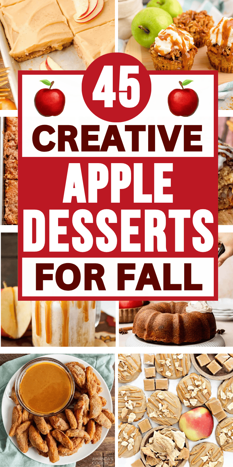 Amazing apple desserts! These unique desserts with apples include cookies, pies, cheesecakes, blondies, quick breads, crisp & cakes. Fresh apple desserts, Thanksgiving apple desserts, desserts with apples, Fall apple dessert recipes healthy, best fall dessert recipes, fall apple treats, simple fall baking recipes, easy fall dessert ideas, Thanksgiving desserts, fall desserts for a crowd, apples recipes easy, apple sweet treats, Christmas desserts, apple bake dessert easy recipes, autumn baking.