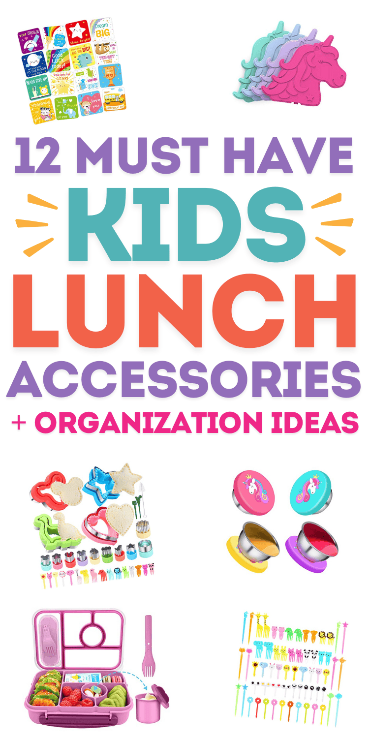 The best kids lunch box accessories and organization ideas! Make back to school lunch packing easier and eco-friendly with fun school lunch containers and bento box accessories for kids. Easy school lunch ideas for picky eaters, cold school lunch ideas for kids, kids lunch box meals, lunch box organization, kids school lunch box containers aesthetic, bento accessories organization, kids lunch recipes, lunch meal prep ideas, balanced meals for fussy eaters, healthy lunch box ideas for kids.