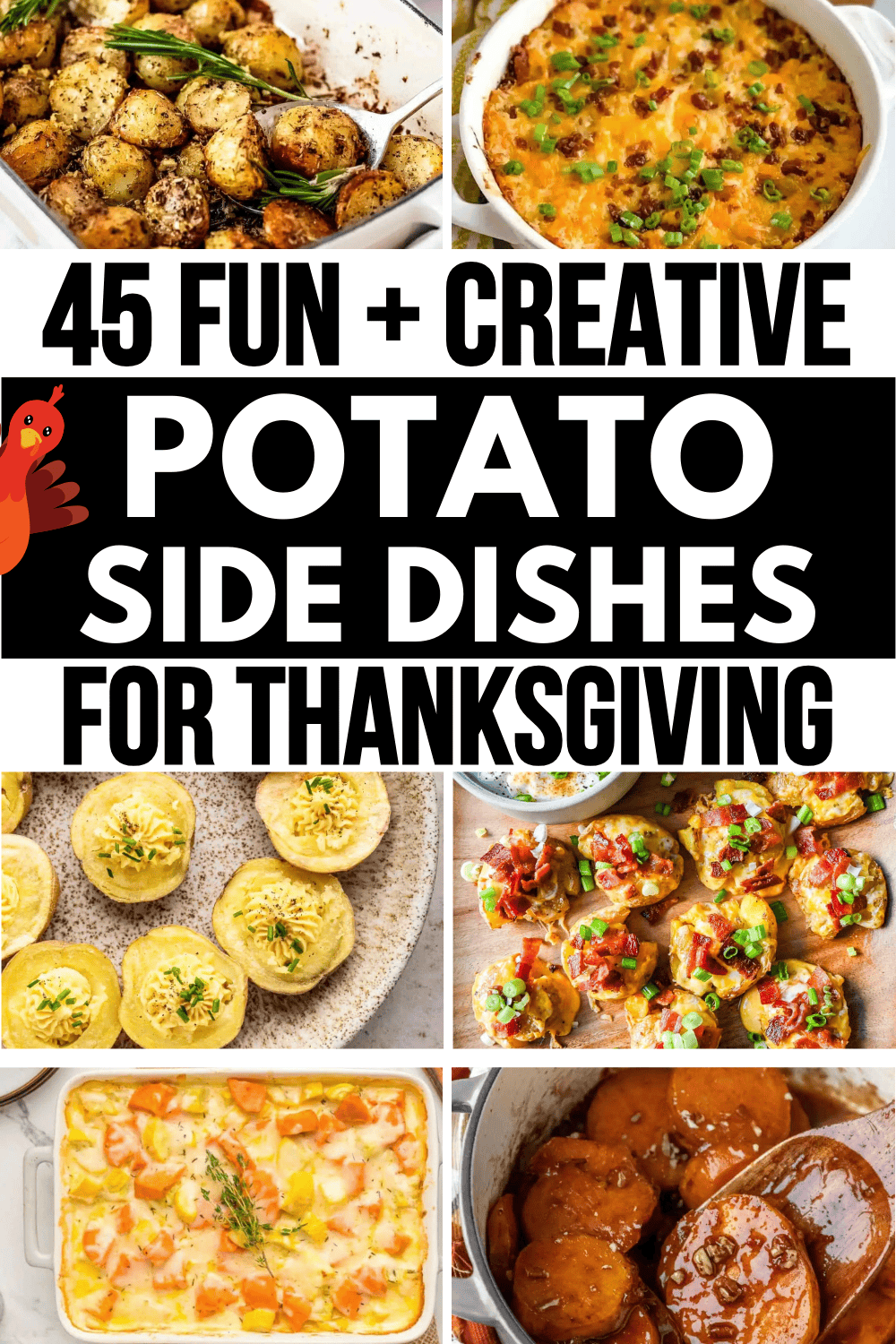 The best potato side dishes for Thanksgiving! Easy holiday potato side dishes including the best mashed potatoes, sweet potato recipes, cheesy and scalloped potato casseroles for a crowd. Easy thanksgiving side dishes sweet potato, thanksgiving potato recipes side dishes, unique thanksgiving side dishes potato, meals for thanksgiving dinner, best sides with turkey, thanksgiving potluck, southern thanksgiving food sides, fall side dishes, yummy make ahead thanksgiving dishes, thanksgiving menu.