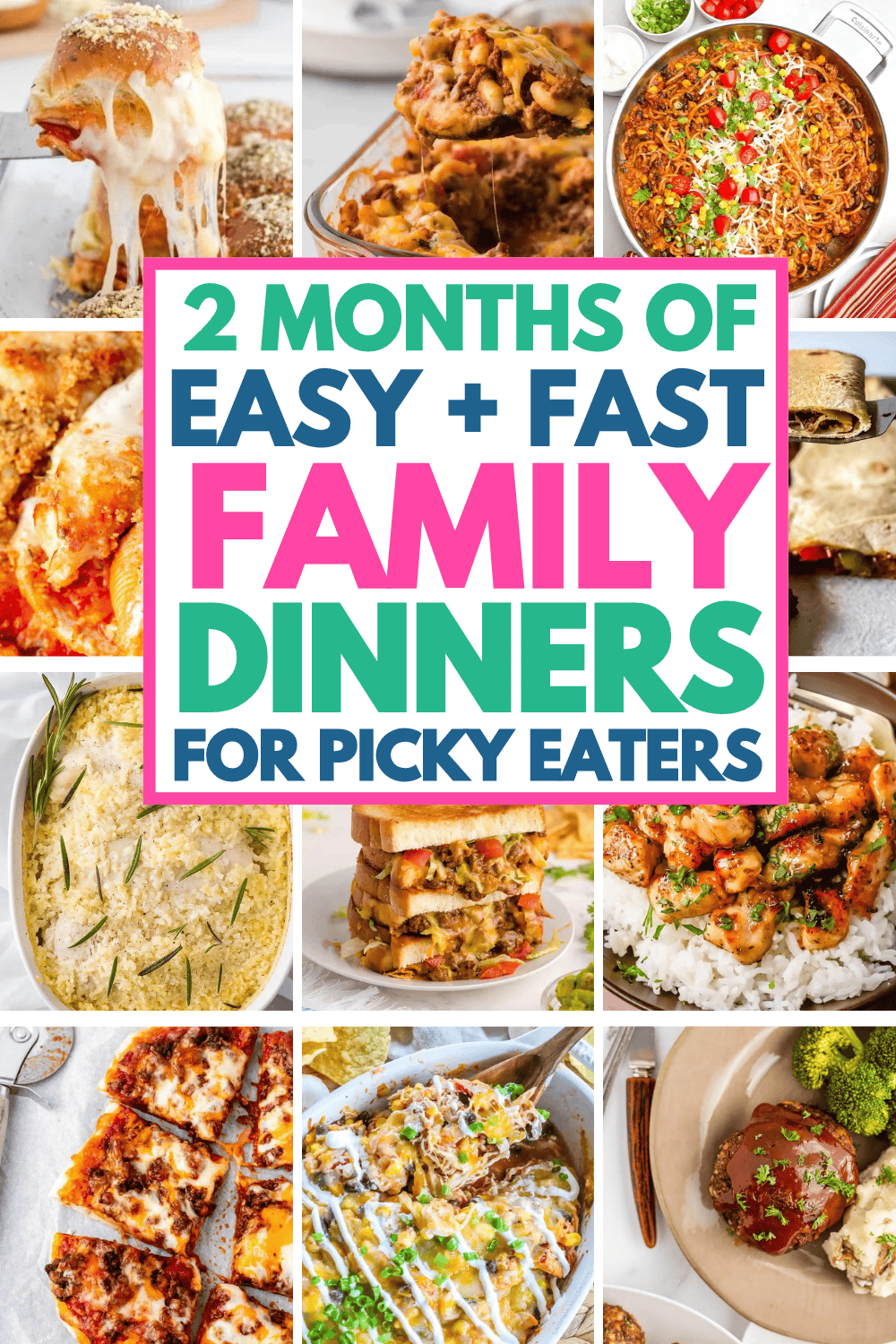 Fast and easy dinner recipes for a family! These cheap quick kid friendly meals include simple ground beef recipes, healthy chicken crockpot dinners, super easy one pot meals, and comfort food casseroles. Quick week night family dinners, good family dinners recipes, school night dinner ideas for kids, lazy dinner ideas, cheap dinner ideas for picky eaters, busy nights dinners families, family food ideas, easy family dinners, easy fast dinner recipes, quick dinner ideas for family