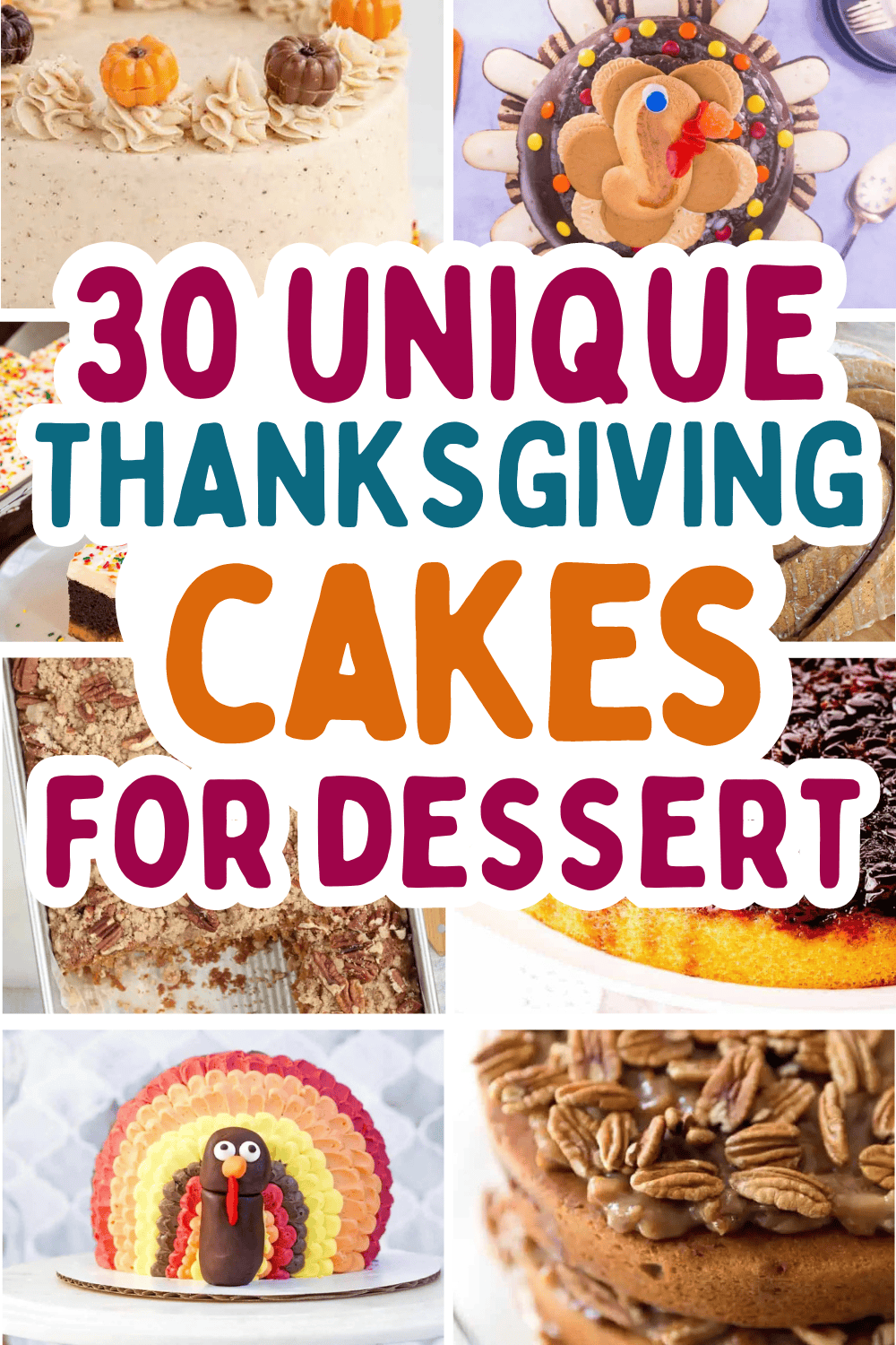 Unique cakes for Thanksgiving! Here are the best Thanksgiving cakes for easy holiday desserts, including cute decorated turkey cakes for kids, elegant fall cake designs, and simple dump cake recipes. Good desserts for thanksgiving, thanksgiving dishes desserts, fall thanksgiving dessert ideas, cake decorating thanksgiving, fun thanksgiving desserts, autumn birthday cakes ideas, thanksgiving themed cakes, holiday cakes thanksgiving, thanksgiving cakes design ideas, thanksgiving cakes aesthetic.